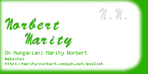 norbert marity business card